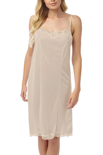 Marlon Ladies Carly Lace Trim Slim Strap Full Slip