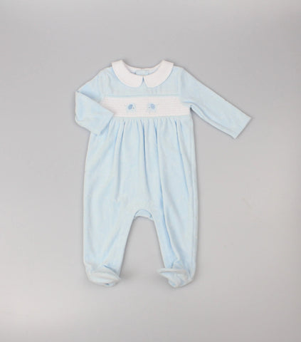 Pure & Soft Premium Babywear Baby Boys Velour all in one Outfit G13012 Elephants