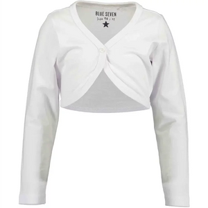 Blue Seven Girls' Knit Long Sleeve Bolero 717624 White