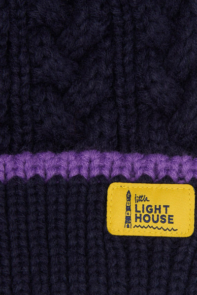 Little Lighthouse Kids Bobbie Bobble Hat - Purple Tractor