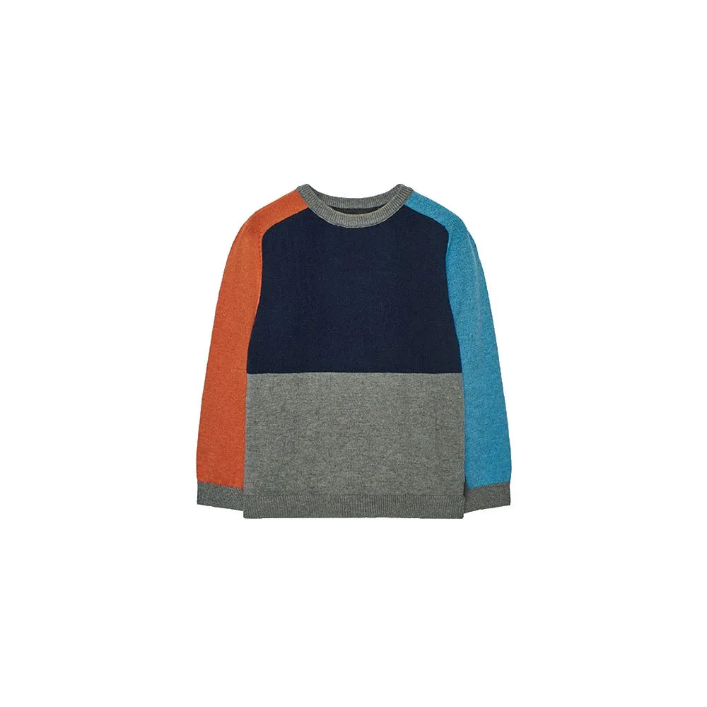 Boboli Boy's Knitted Jumper 732226 Colour Block Design