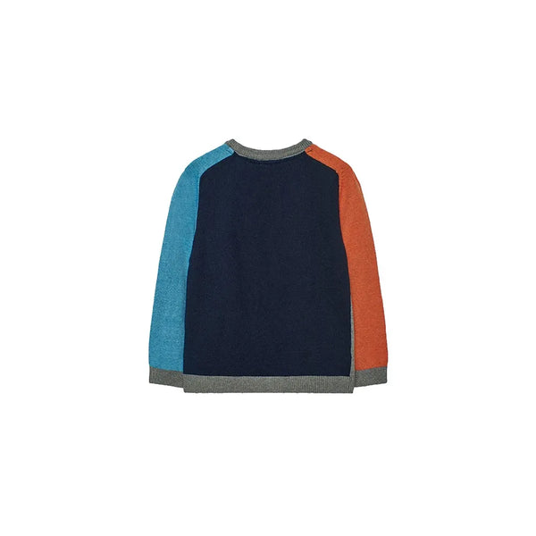 Boboli Boy's Knitted Jumper 732226 Colour Block Design