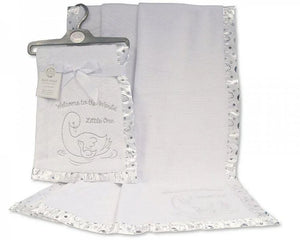 Snuggle Baby Shawl Christening Wrap - Welcome to the World, Little One Bw-112-1019