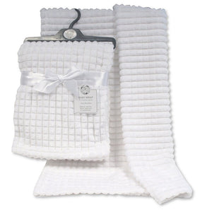 Snuggle Baby Jacquard Baby Wrap - Squares BW-112-1030W White