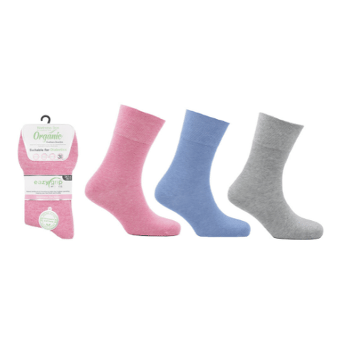 Wellness Ladies  Organic Cotton Socks 3 Pair Pack 3249