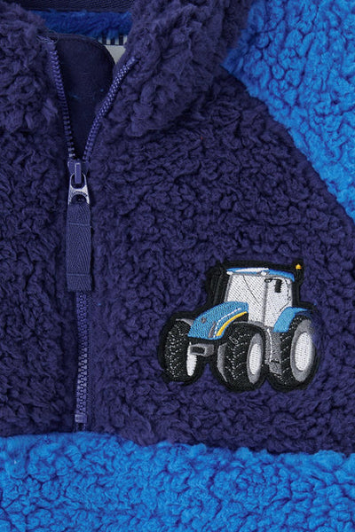 Little Lighthouse Boy's Caden Fleece - Blue Tractor