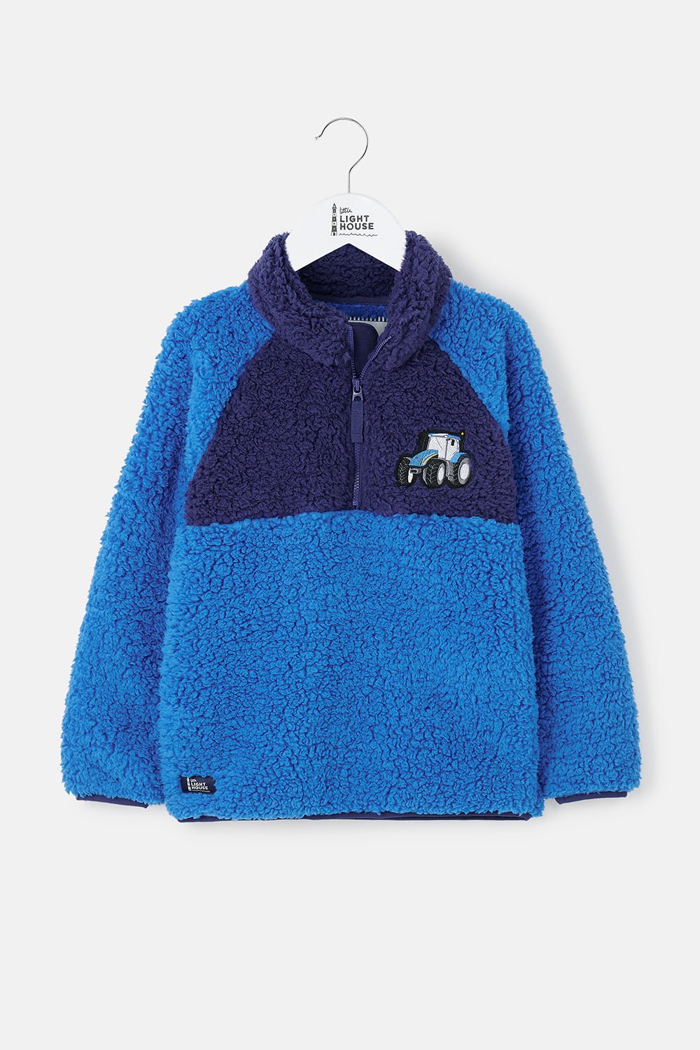 Little Lighthouse Boy's Caden Fleece - Blue Tractor