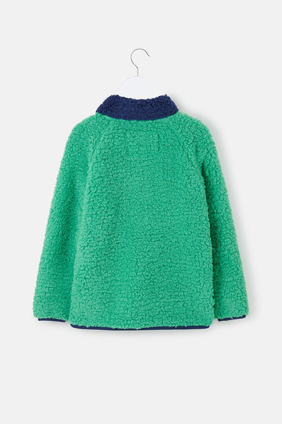 Little Lighthouse Boy's Caden Fleece - Green Tractor