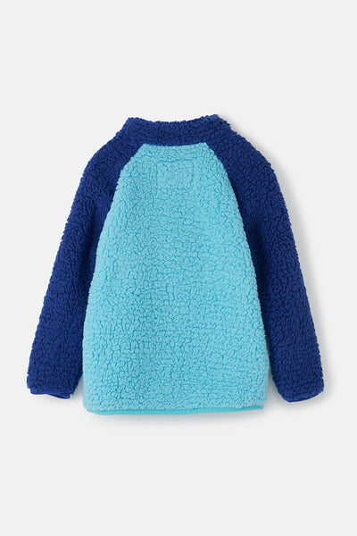 Little Lighthouse Boy's Caden Fleece - Navy Blue Orange