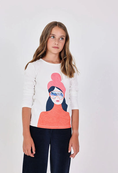 Boboli Girl's T-shirt Print 432065 White