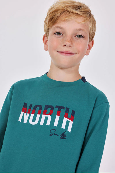 Boboli Boy's Long Sleeved TShirt 502029 Bright Green North