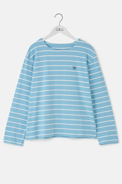 Lighthouse Ladies Causeway Breton Top - Marine Blue Stripe