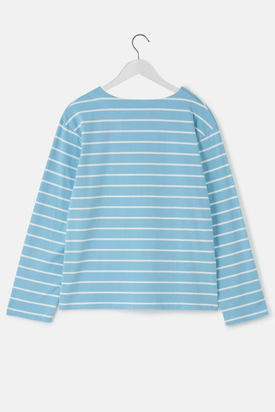 Lighthouse Ladies Causeway Breton Top - Marine Blue Stripe