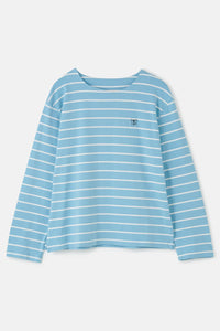 Lighthouse Ladies Causeway Breton Top - Marine Blue Stripe