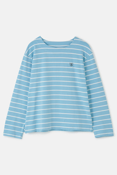 Lighthouse Ladies Causeway Breton Top - Marine Blue Stripe
