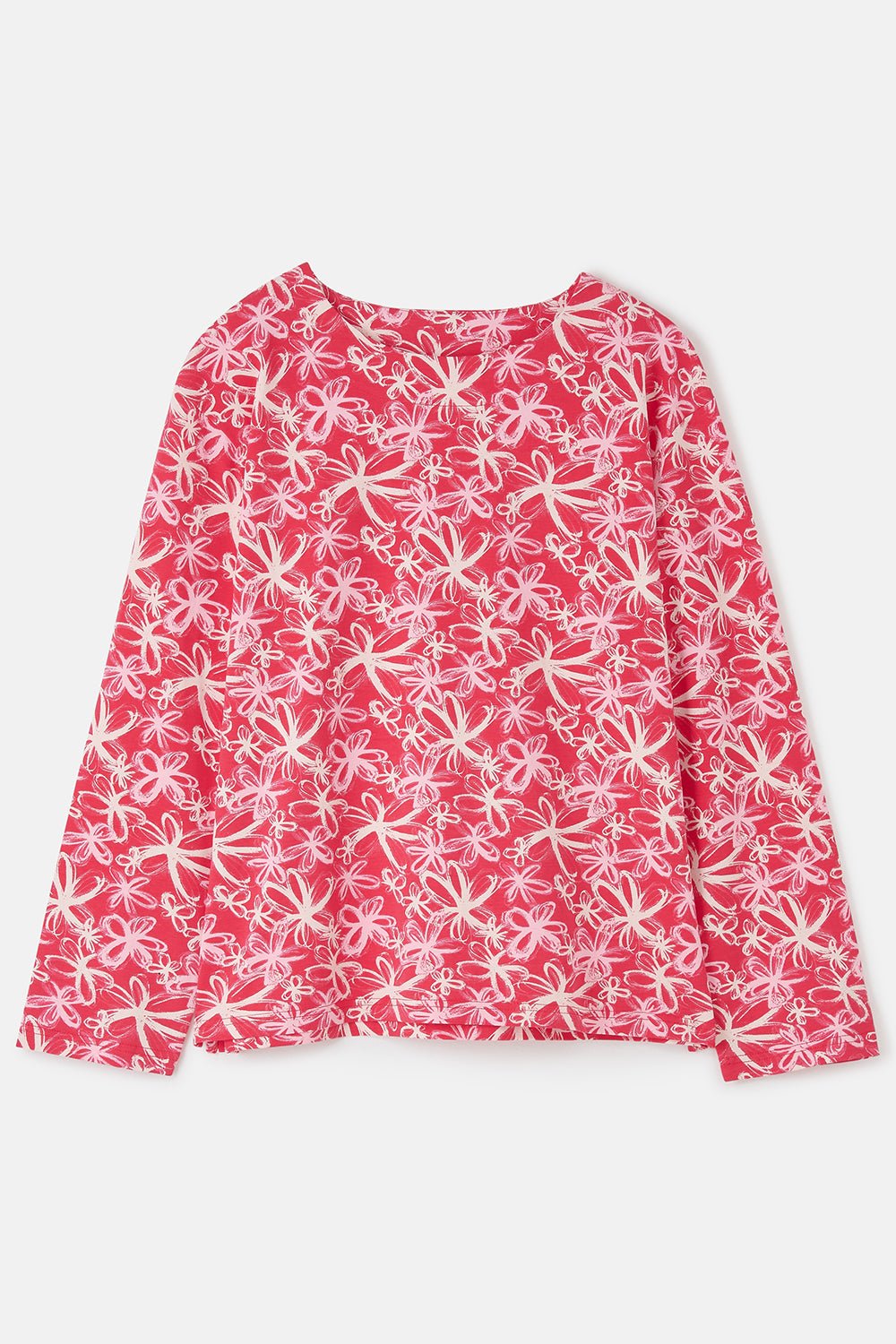 Lighthouse Ladies Causeway Breton Top - Raspberry Floral
