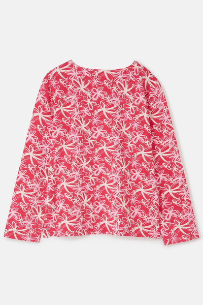 Lighthouse Ladies Causeway Breton Top - Raspberry Floral