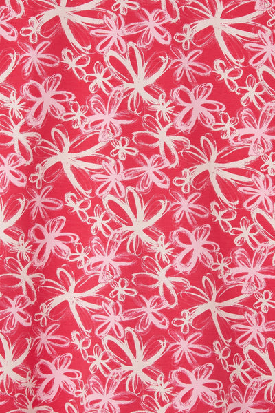Lighthouse Ladies Causeway Breton Top - Raspberry Floral