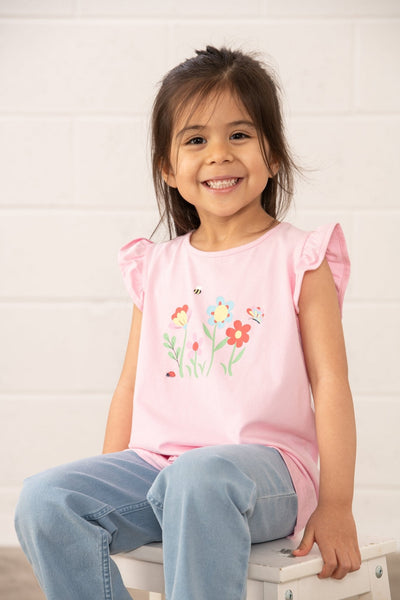 Little Lighthouse Causeway Swing Tee - Flower-Butterfly