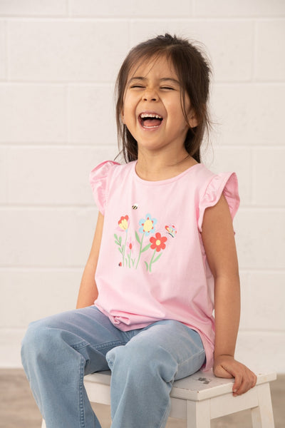Little Lighthouse Causeway Swing Tee - Flower-Butterfly