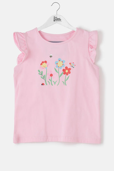 Little Lighthouse Causeway Swing Tee - Flower-Butterfly