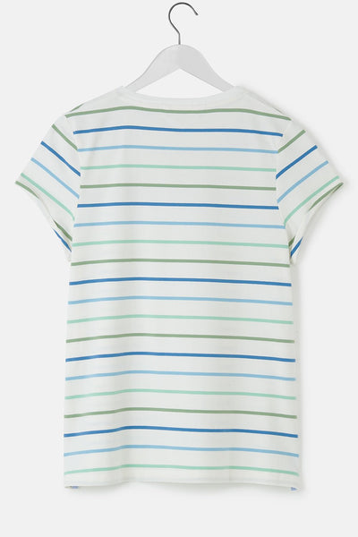 Lighthouse Ladies Causeway Tee - Blue Sage Stripe