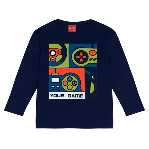 Kyly Boys' Video Game T-Shirt - 1000119 Navy