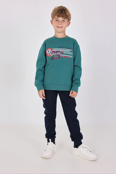 Boboli Boy's Sweatshirt & Jog Pants Set Green 502186