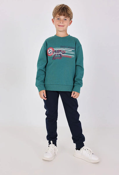 Boboli Boy's Sweatshirt & Jog Pants Set Green 502186