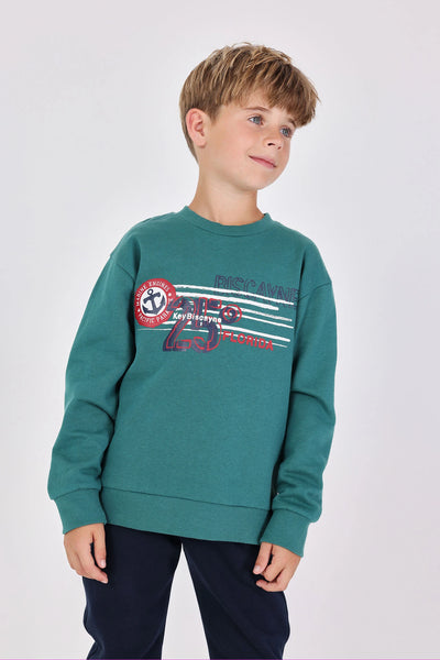 Boboli Boy's Sweatshirt & Jog Pants Set Green 502186