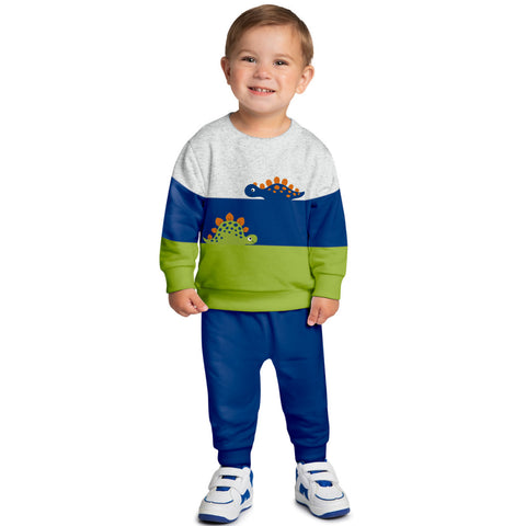 Kyly Boys' Top & Jog Pants Set 1000811 Dinosaur Royal-Bright Green