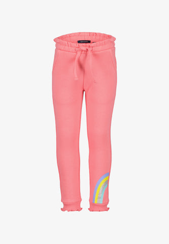 Blue Seven Girls' Elasticated Cuff Jog Pants Sparkly Rainbow 775166-2250 Salmon