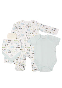 Ela & Ren 5 Piece Layette Set "On the Farm" Blue E13390