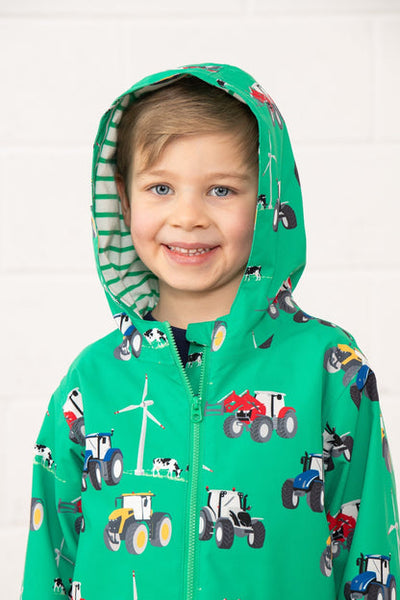 Little Lighthouse Ethan Jacket - Tractor Wind Turbine Print