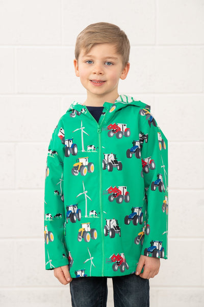 Little Lighthouse Ethan Jacket - Tractor Wind Turbine Print