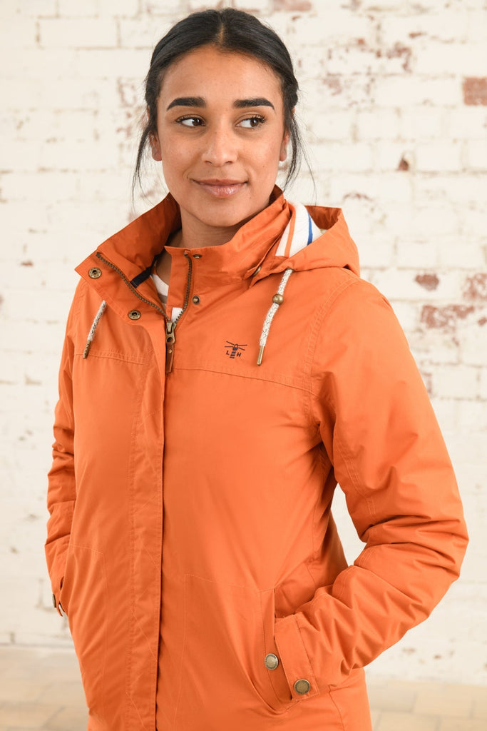 Ladies orange store waterproof jacket