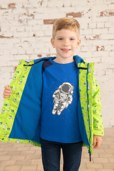 Little Lighthouse Finlay Boys Jacket - Lime Space
