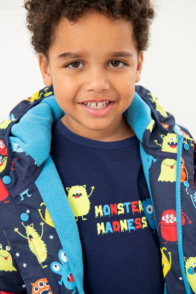 Little Lighthouse Finlay Boys Jacket - Monster Print