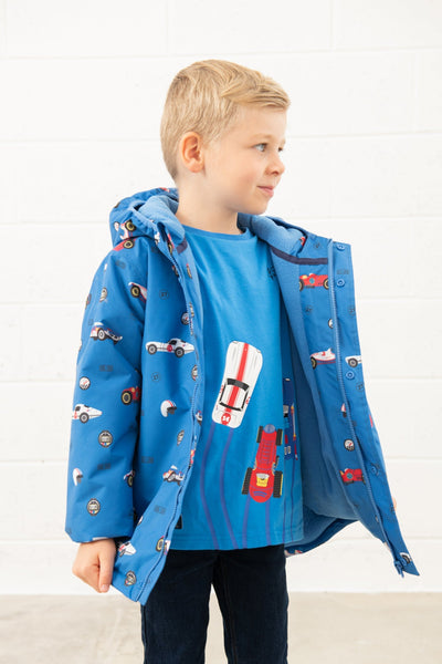 Little Lighthouse Finlay Boys Jacket - Rally Car Print