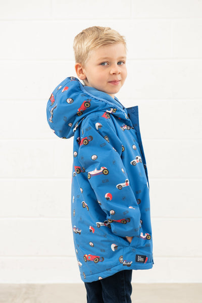 Little Lighthouse Finlay Boys Jacket - Rally Car Print