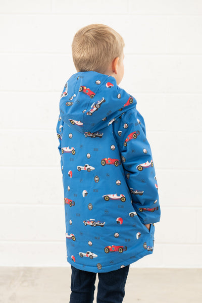 Little Lighthouse Finlay Boys Jacket - Rally Car Print