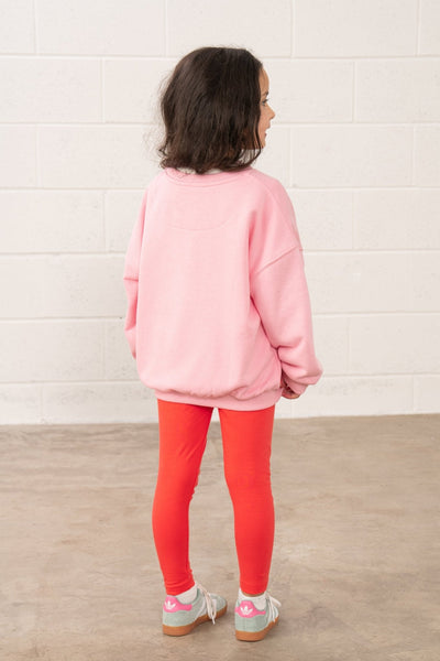 Little Lighthouse Girl's Flora Sweatshirt - Dusky Pink Flowers