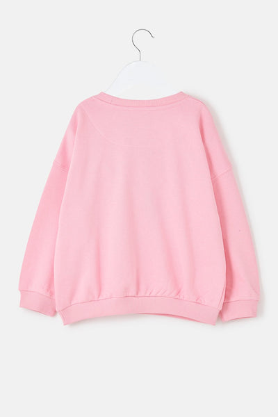 Little Lighthouse Girl's Flora Sweatshirt - Dusky Pink Flowers