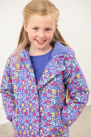 Little Lighthouse Girls  Freya Padded Waterproof Coat Abstract Print