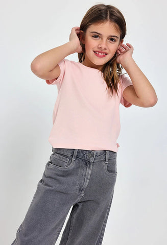 Boboli Girl's Basic T-Shirt 491037 Flamingo