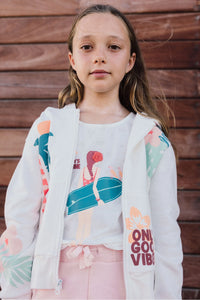 Boboli Girl's Fleece Hooded Jacket 431154