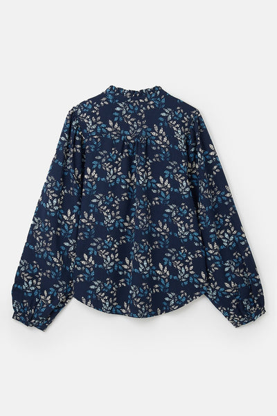 Lighthouse Grace Ladies Relaxed Fit Blouse Navy Leaf