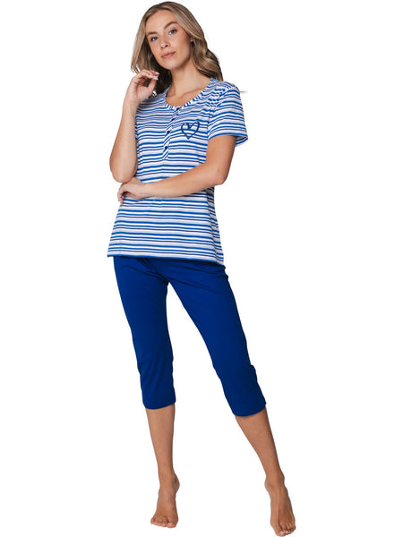 Rebelle Short Sleeve Pyjama Blue Bay  121261-636-1