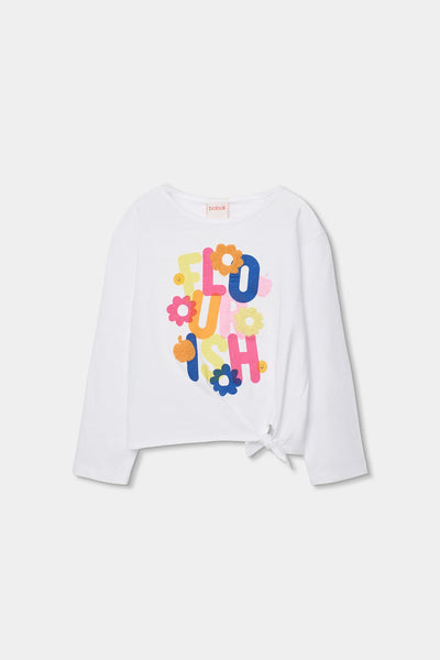Boboli Girl's Cotton Print Long Sleeve T-Shirt 343022-1100