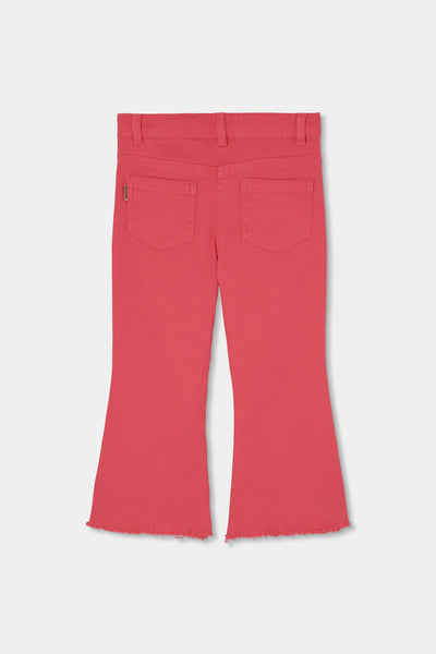 Boboli Girl's Cotton Flared Trousers  Strawberry Pink 493107-3826